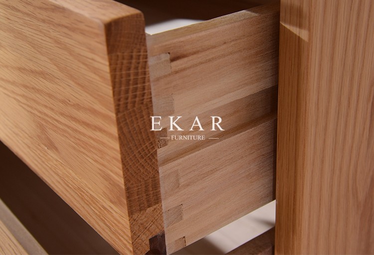 Chest Cabinet Solid Wood 5 Drawers Corner Table Europe Modern Style FL-B005-D
