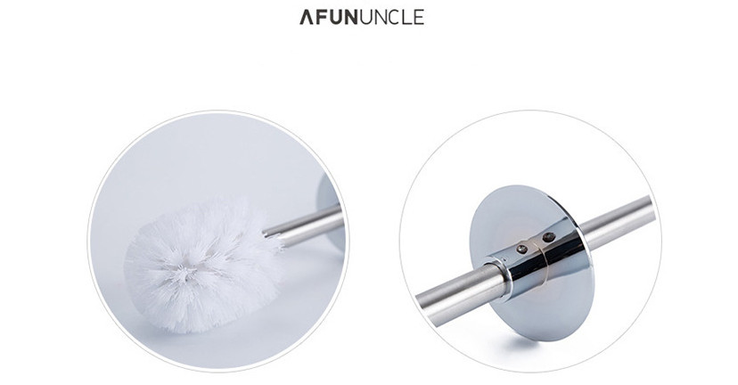 Bathroom Toilet 304 Stainless Steel small toilet brush rubber head holder cleaning brush