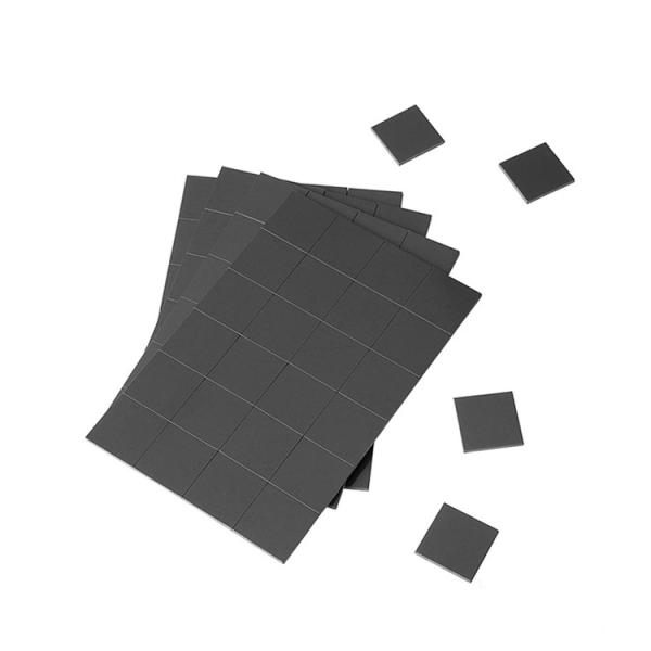 0.1mm Adhesive Thickness Isotropic Flexible Rubber Magnetic Squares with