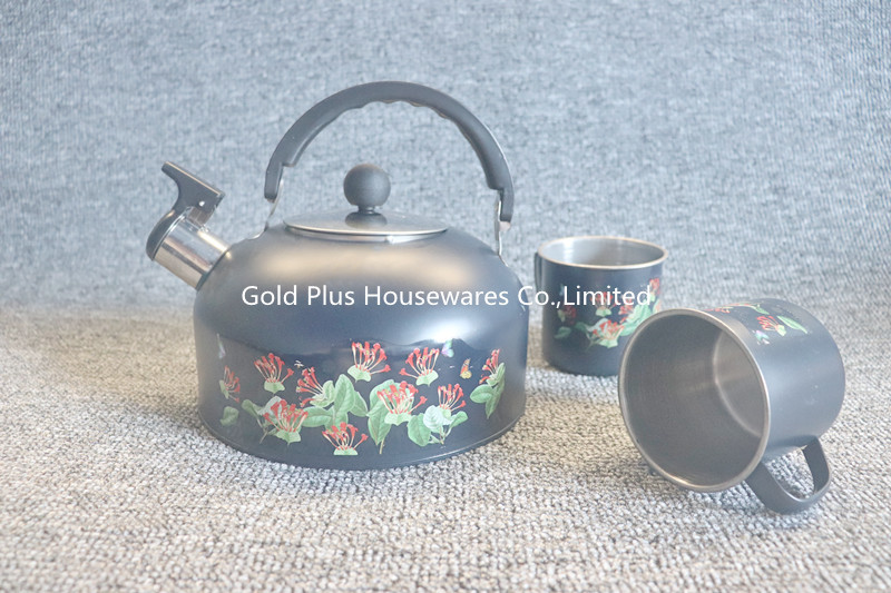 Flat Base Stainless Steel Tea Kettle Fast Heating Boiler With Big Handle