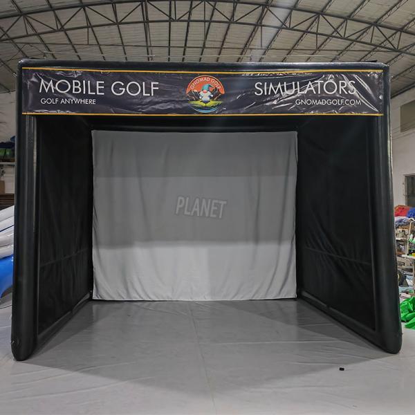 Commercial Airtight Golf Blow Up Tent PVC Golf Simulator Tent Outdoor Golf