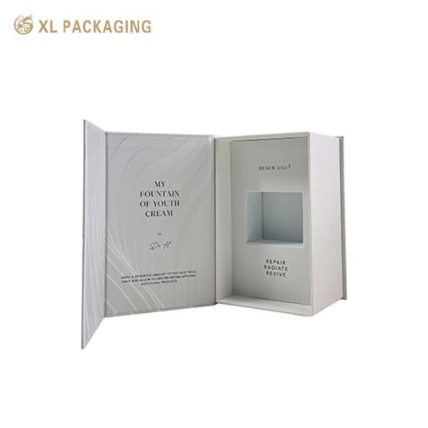 Cosmetic Paper Box Kraft Paper Gift Box Black Gold Foil Magnet Cosmetic Box
