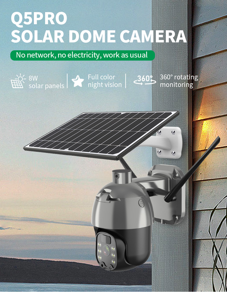 HD 1080P Mini Outdoor PTZ IP Speed Dome Solar Camera Wifi Cctv Camera Wireless Security Surveillance Mini PTZ Camera