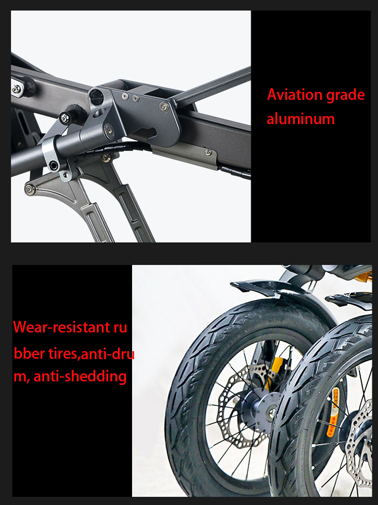 14 Inch Mini Electric Tricycle Bike , Electric Foldable Tricycle With 3 Wheels