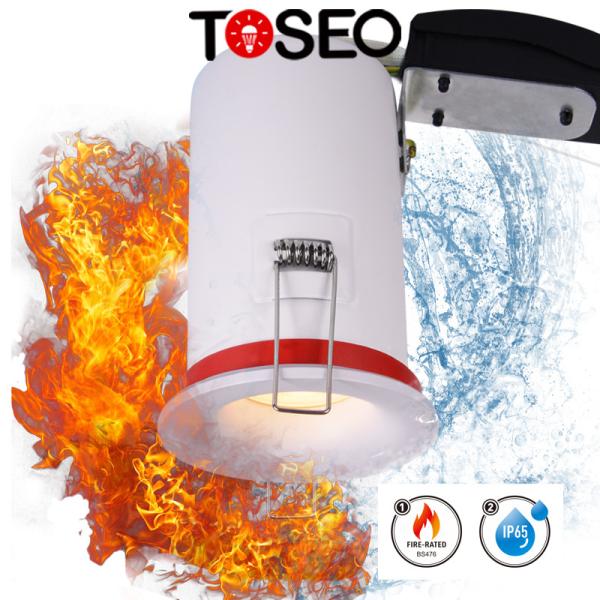 IP65 Waterproof Fire Rated LED Downlights Cylinder Die Casting Alu Material