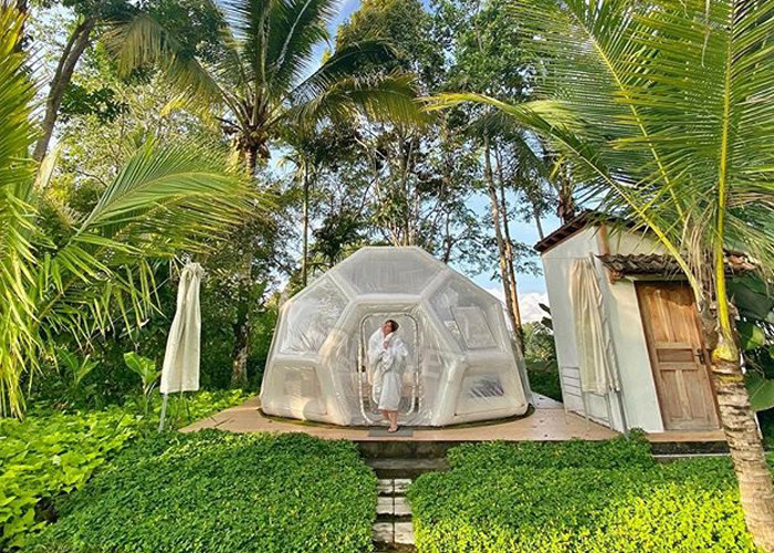 5M clear bubble house inflatable Jungle Lodge Ubud igloo bubble lodge PVC Camping hotel tent Inflatable Bubble tent