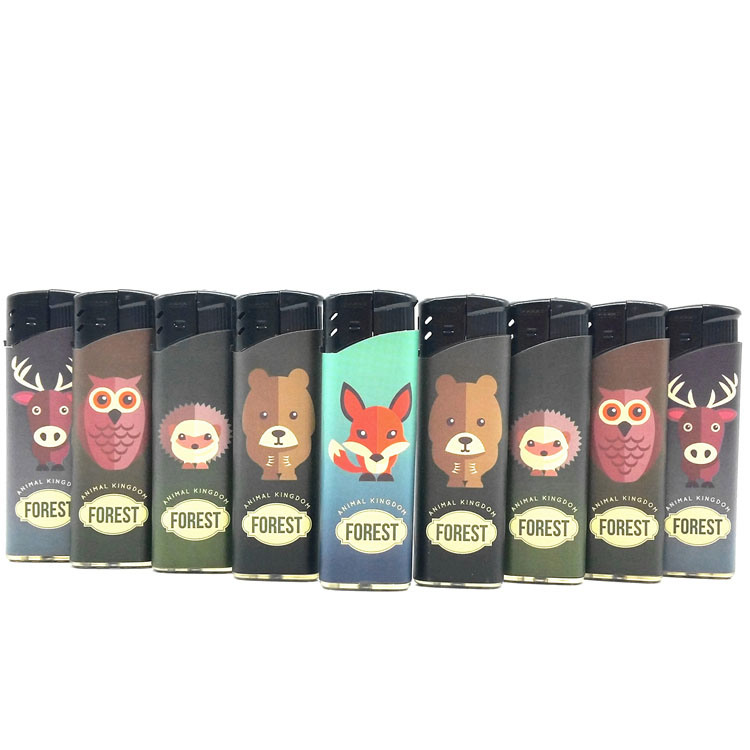 Cr Wholesale Promotional Electronic Gas Torch Lighter with Frost Painting