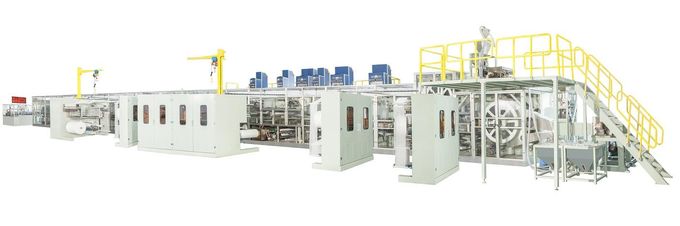 Web Guiding System 0.6Mpa 380V 50Hz 38*8*4.5m Adult Diaper Making Machine