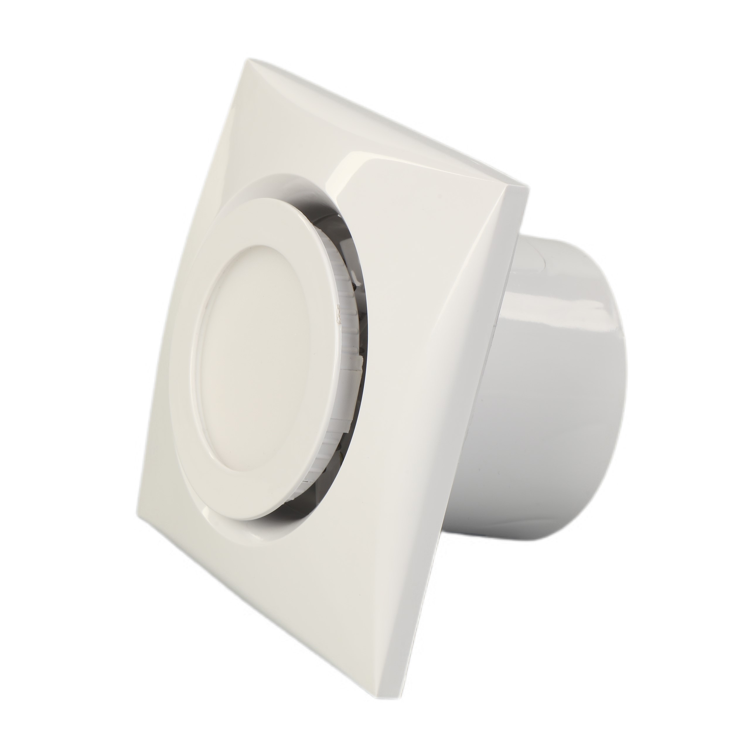 Wall Ceiling Mount Ventilation Fan with LED Light and 162-252 Air Quantity in White