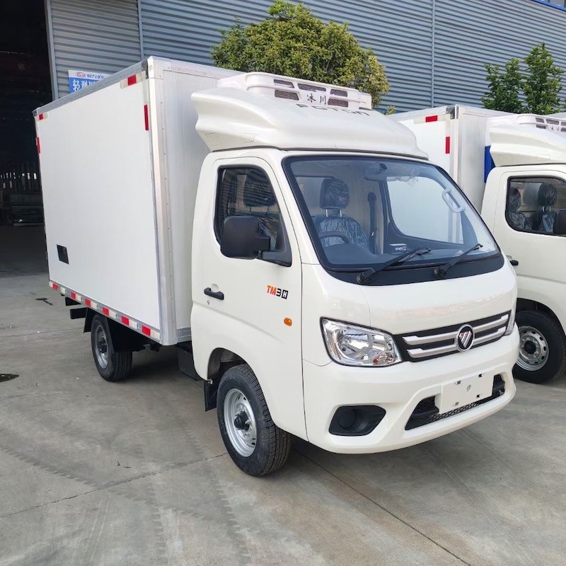 1-2 Tons Right Hand Drive FOTON Trucks Mini Freezer Box Truck