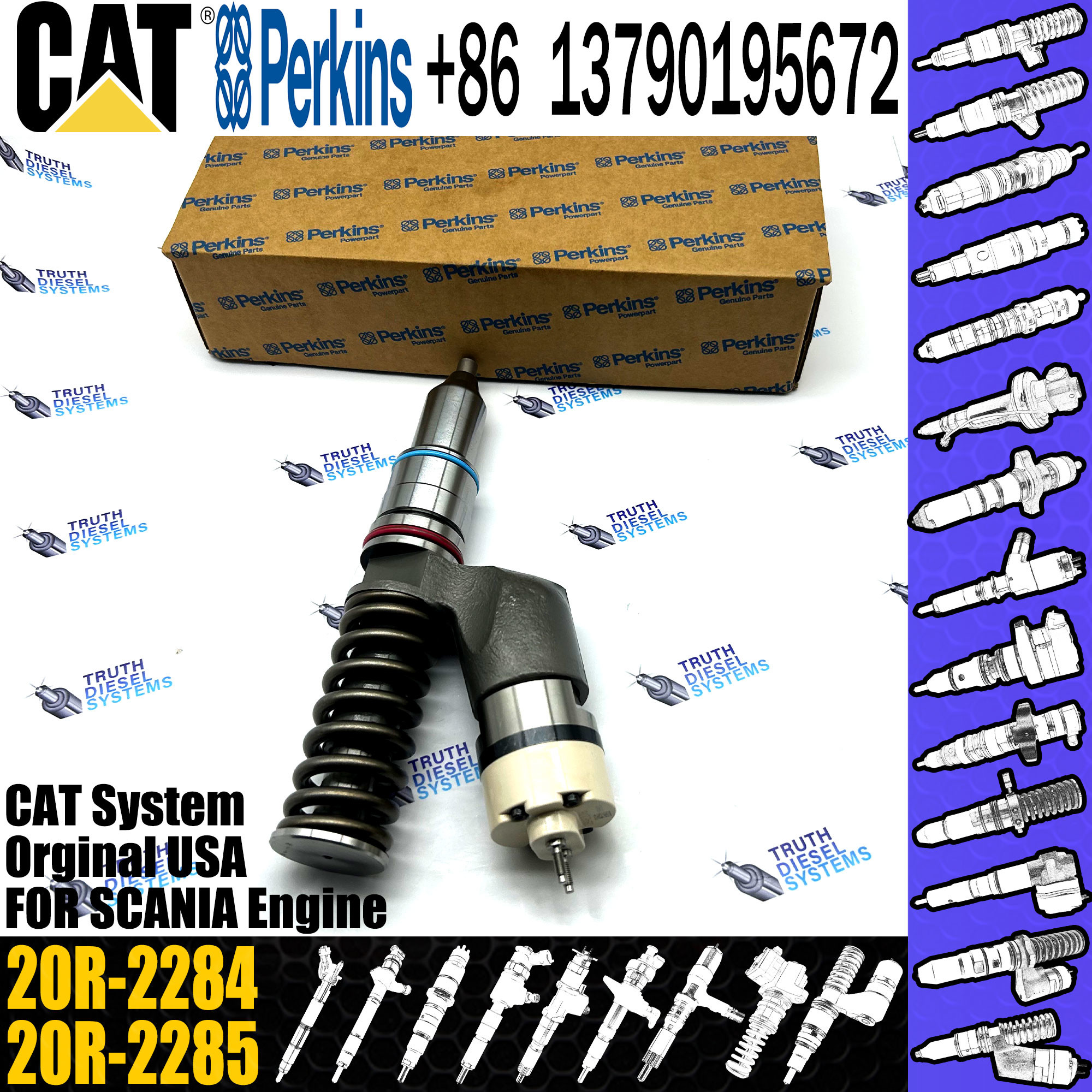 374-0750 244-7715 Common Rail Injector 10R-3264 20R-2284 For C15 Engine