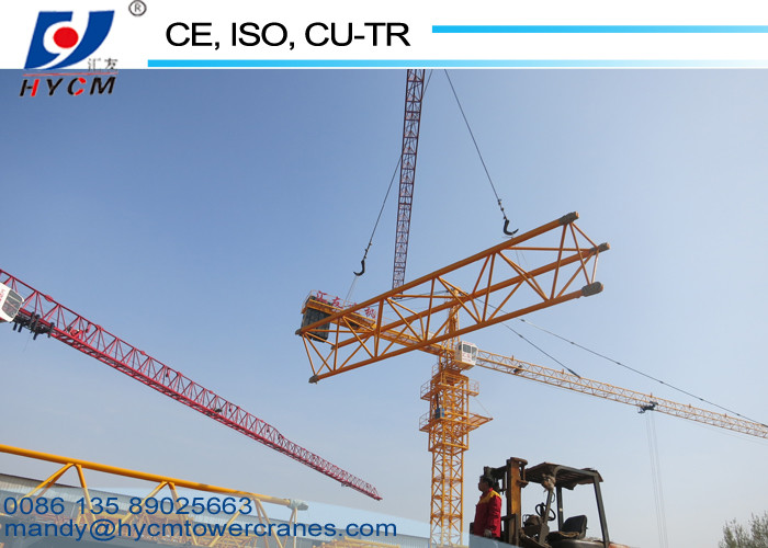 52m Jib Length Top Slewing Crane QTZ63(PT5210) Flat Top Tower Cranes 150m Tower Crane Lifting Height