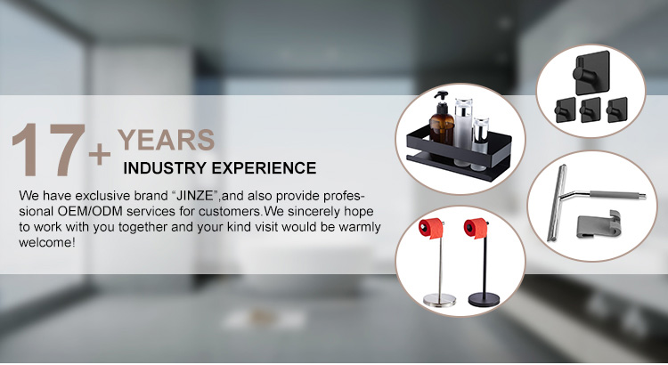 black Bath Accessories Toilet Brush Holder Stainless Steel Wall Mounted Paper Dispenser Six-piece Set hook