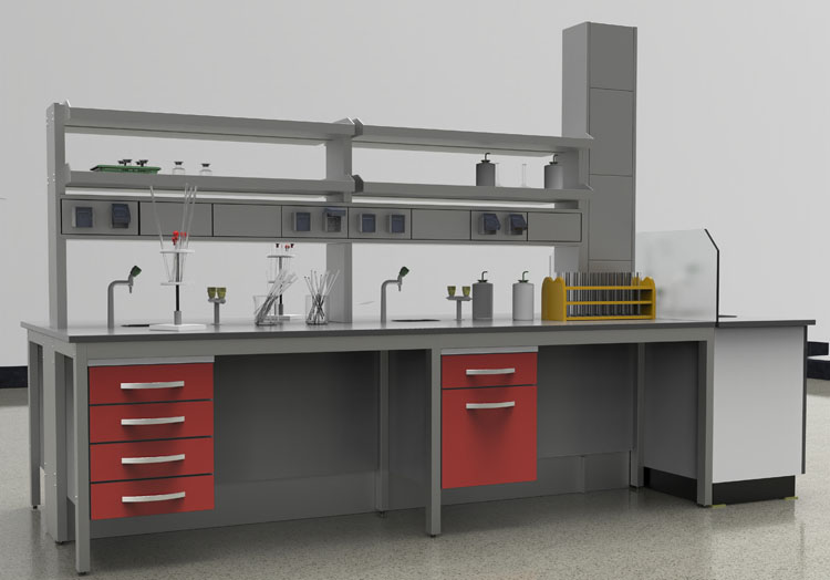 School Commercial Laboratory Furniture Type and Commercial Lab Table, Island Lab Bench With Cabinets/