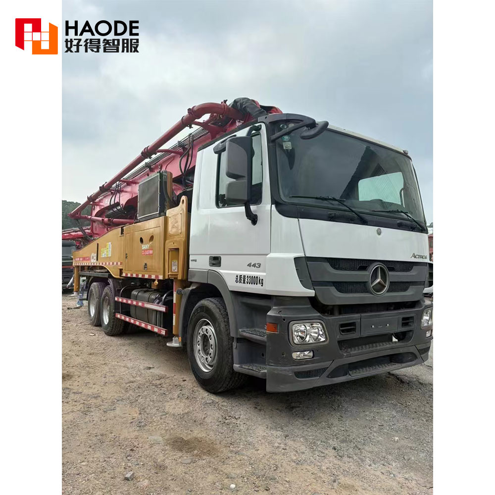 Quality Benz Chassis 49m Sanys Truck-mounted Concrete Pump Boom Placer