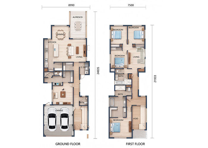 Prefab Modular Luxury Villa Mobile House 2 Bedroom Container House NZS / US