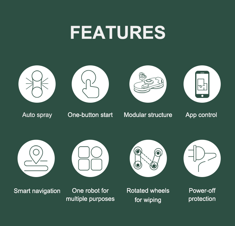Frameless Glass Border Robot Window Cleaner for Intelligent Automatic Household Robot
