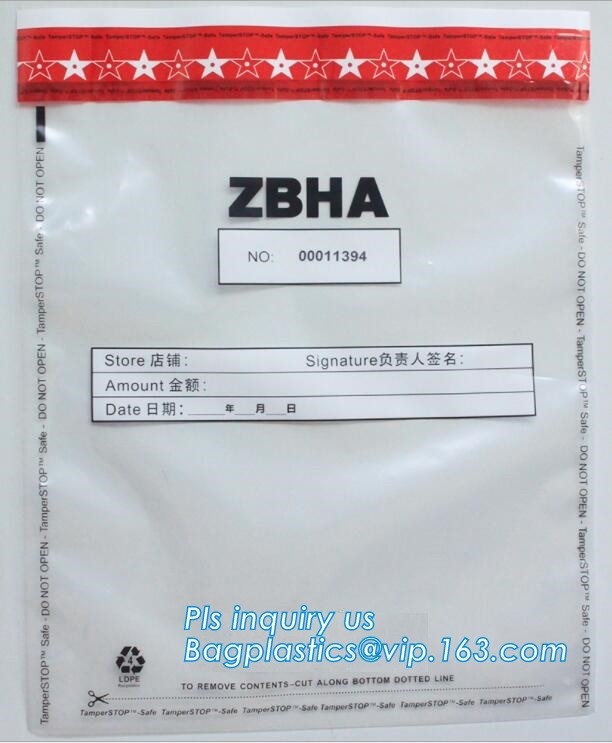 Document safe tamper proof bank deposit bag, Steb Plastic Money Pe Bank Deposit Coin Security Pouch Bags With Seal For C