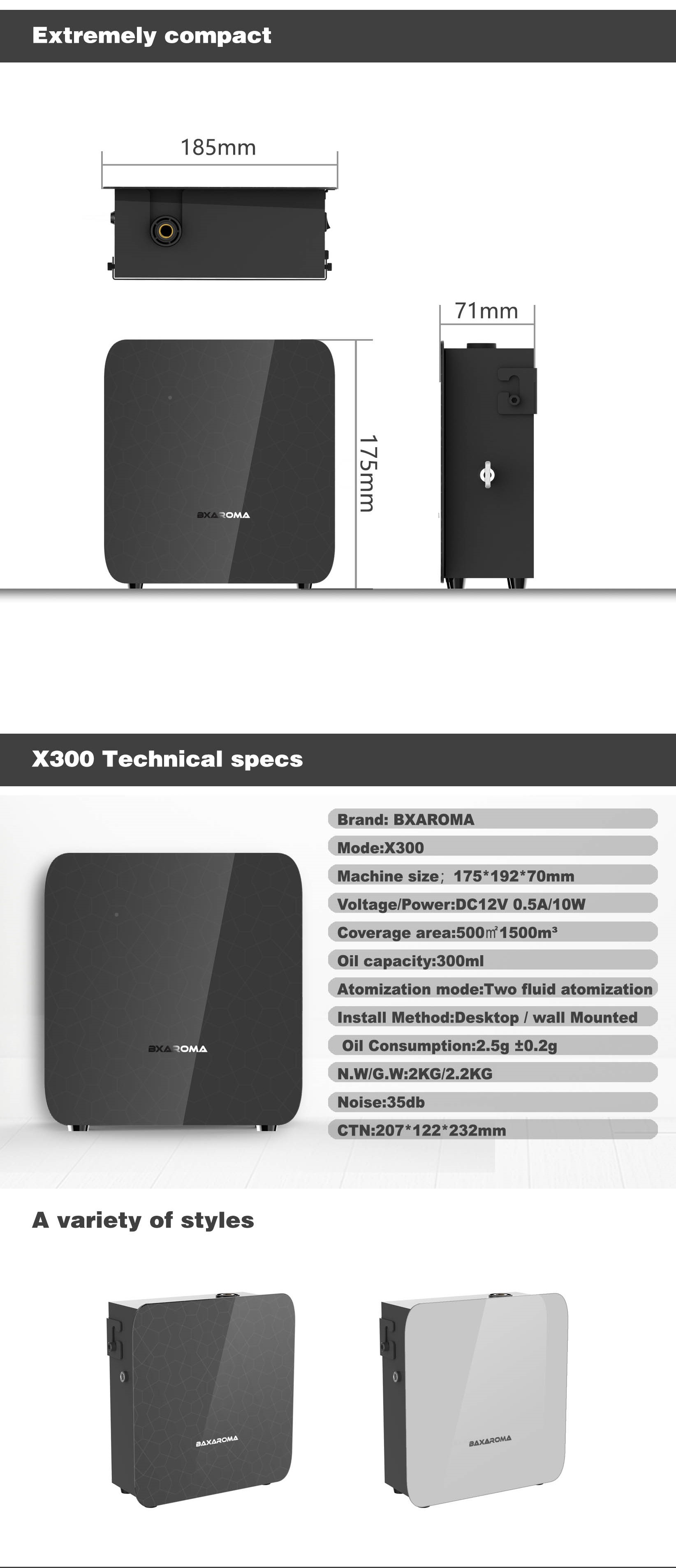 HVAC Wireless Scent Diffuser Bluetooth Commercial Aromatherapy Diffuser