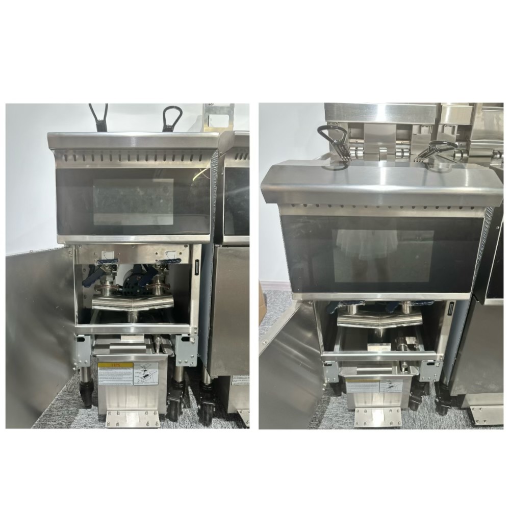 14.3kw 380V Touchscreen Smart Panel With Oil Filter System Electric Open Fryer