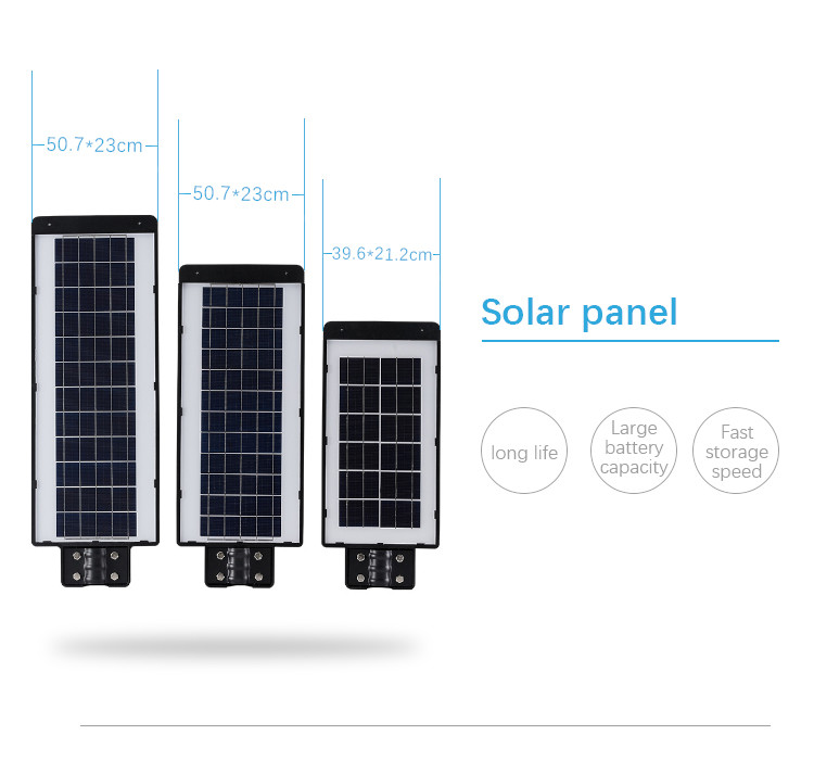 IP65 60w 120w 180w All In One Solar Led Street Light ABS Remote Control