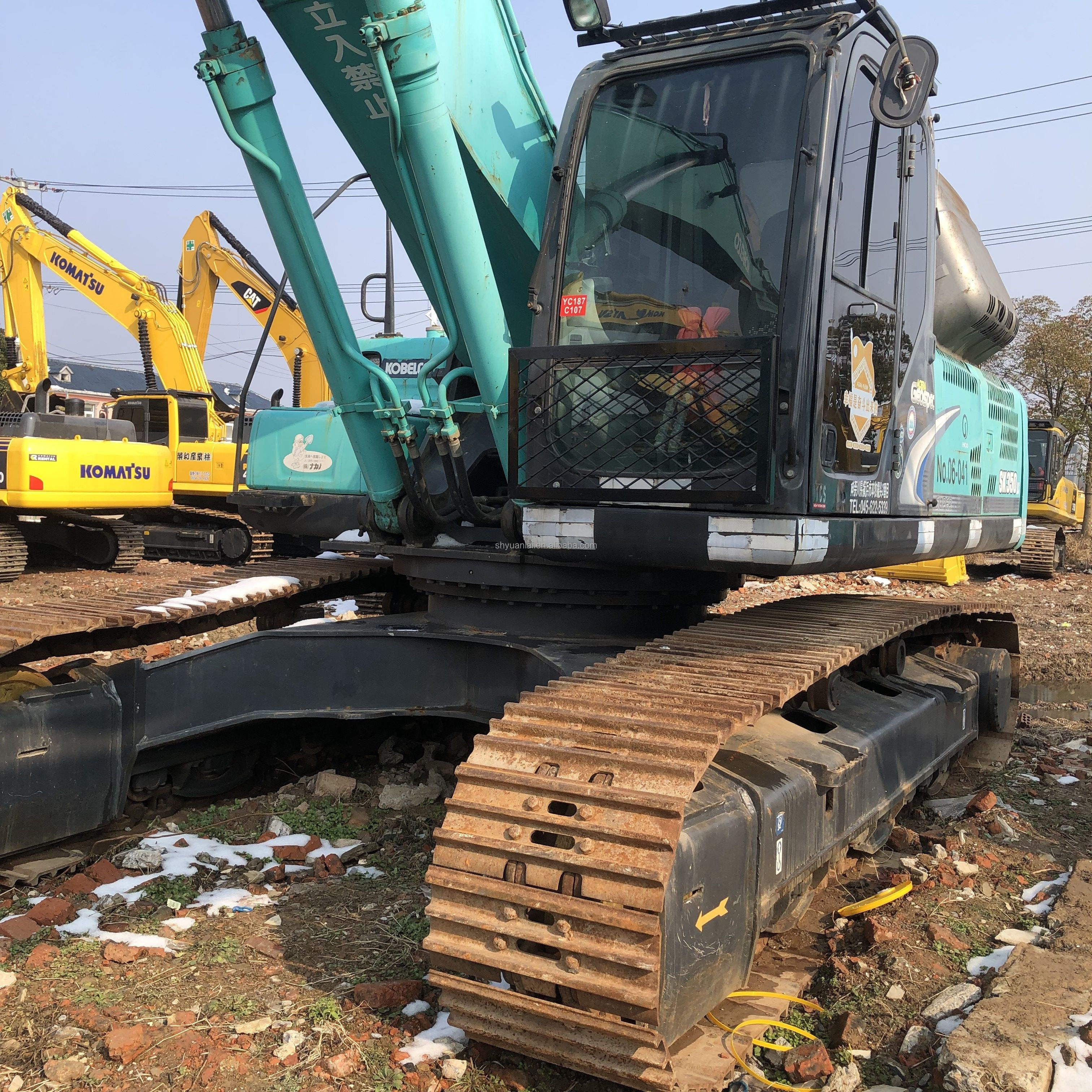 Good Condition Used Kobelco SK350LC Excavator with Original Hydraulic Valve 196.9KW