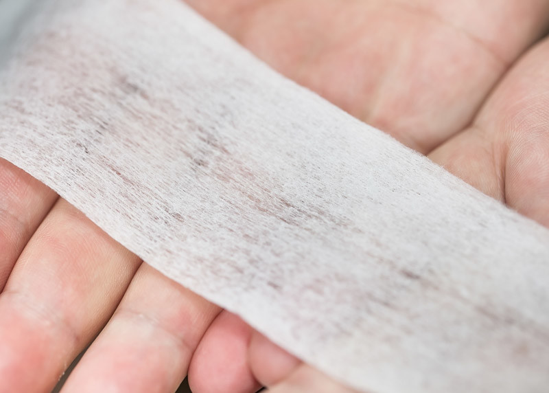 Wet Wipes Fabric Embossed Pattern Raw White Spunlace Nonwovens 30g-120g/M²