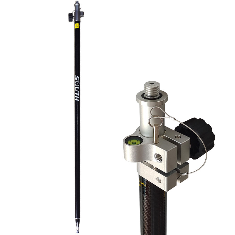 GPS RTK GNSS Telescopic Rover Pole Carbon Fiber Extendable Pole for SOUTH GPS Surveying