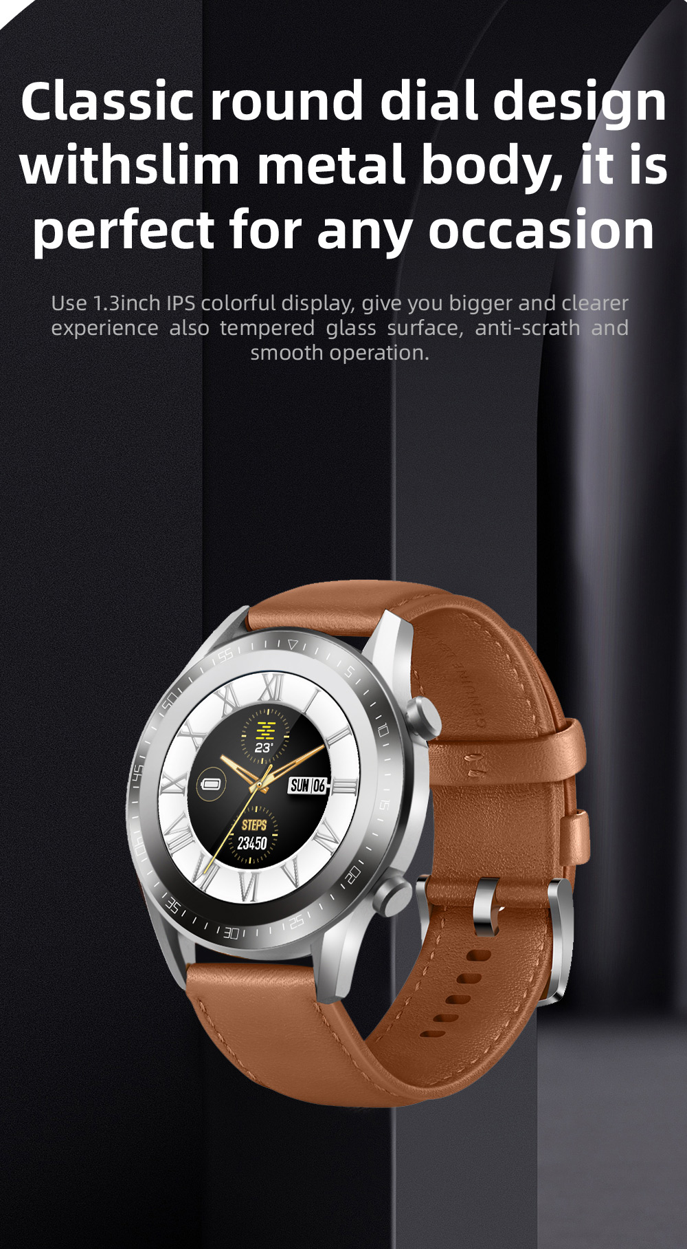 200mAh 3MP Heart Rate Smartwatch Wristband Bracelet Blood Pressure Sport Rate