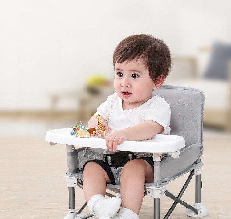 CPC Certificate Baby Dinner Chair Foldable Toddler Dining Chair For Home / Travel