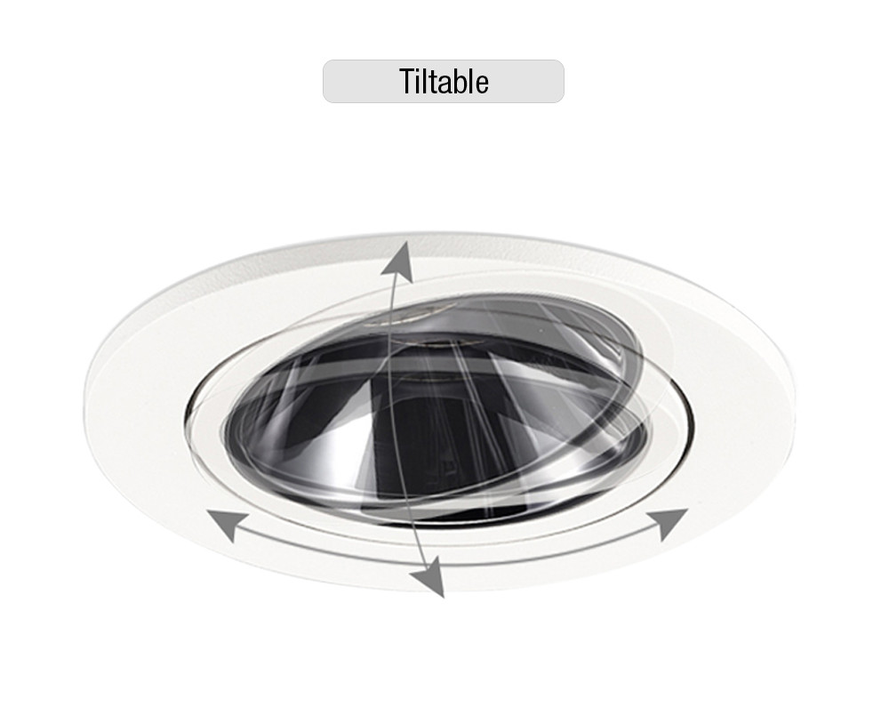 No Flicker Mini Dimmable LED Downlights Waterproof Tiltable 5W 99Ra