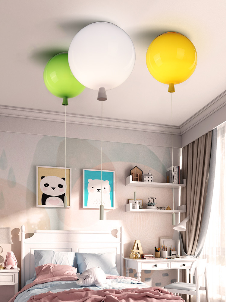 Modern 5 colors Kids acrylic ceiling light fixtures Kids Room home decor Children balloon lamp(WH-MA-161)