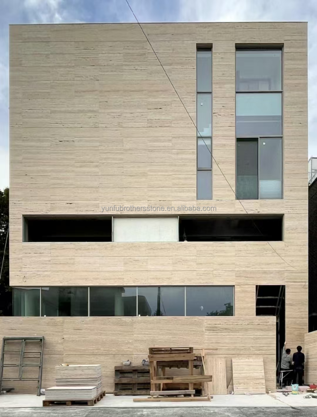 Modern Design Stone Form Natural Stone Beige Travertine for Hotels Decoration Project