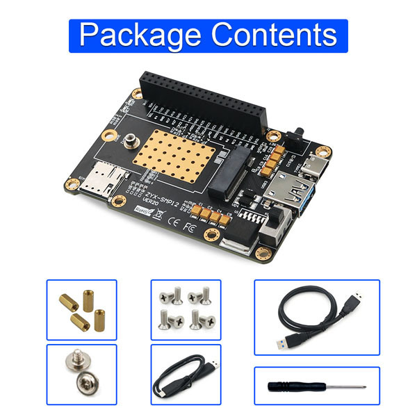 OEM 4G 5G Base HAT For Raspberry / Samsung ARTIK / Rock64 Media Computer Board