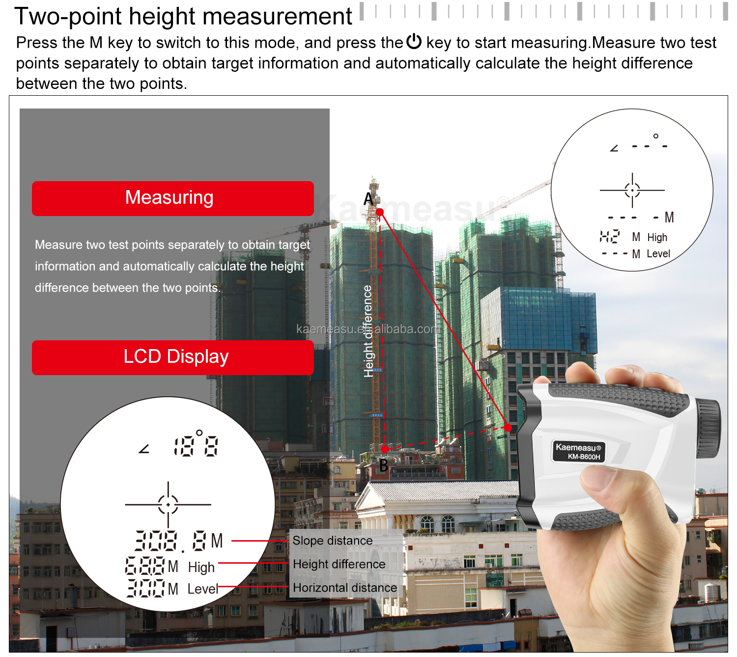 Telescope Golf Rangefinder Laser Distance Meter Hunting Rangefinder Laser Golf Rangefinder