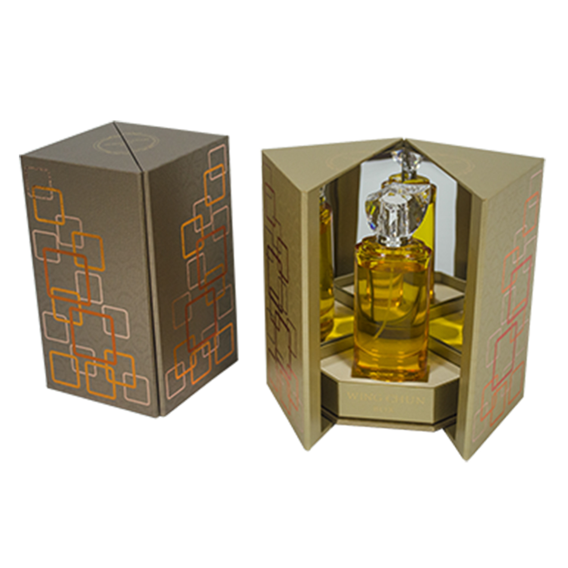 OEM Custom Printed Perfume Boxes Grey Board Recycled Materials