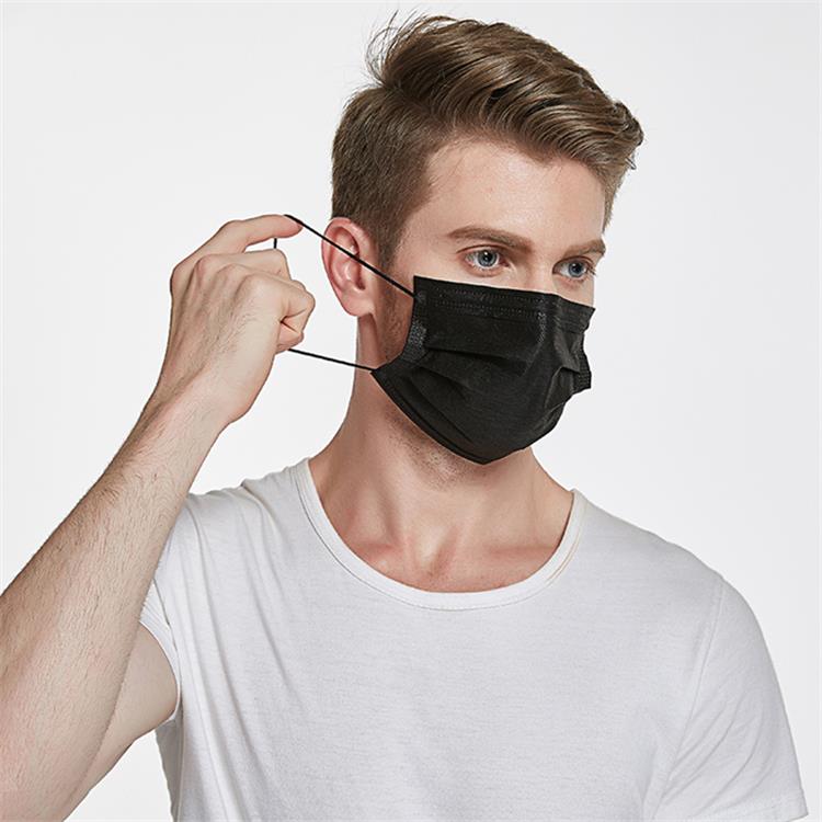 S&J 4 ply Black Face Mask Type II Type IIR Black Facemask Marcarillas Disposable Black Mask OEM Wholesale