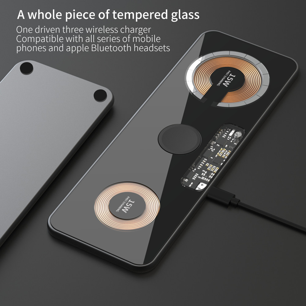 Magnetic Travel Wireless Charging Station 15W 3 In 1 for IPhone 14/13/12/Pro/Max