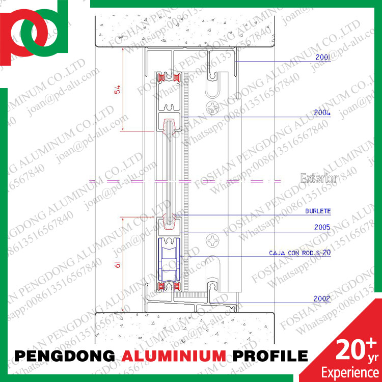 Champagne Extrusion Aluminium Window Profiles Linea 2001 Extruded Railings