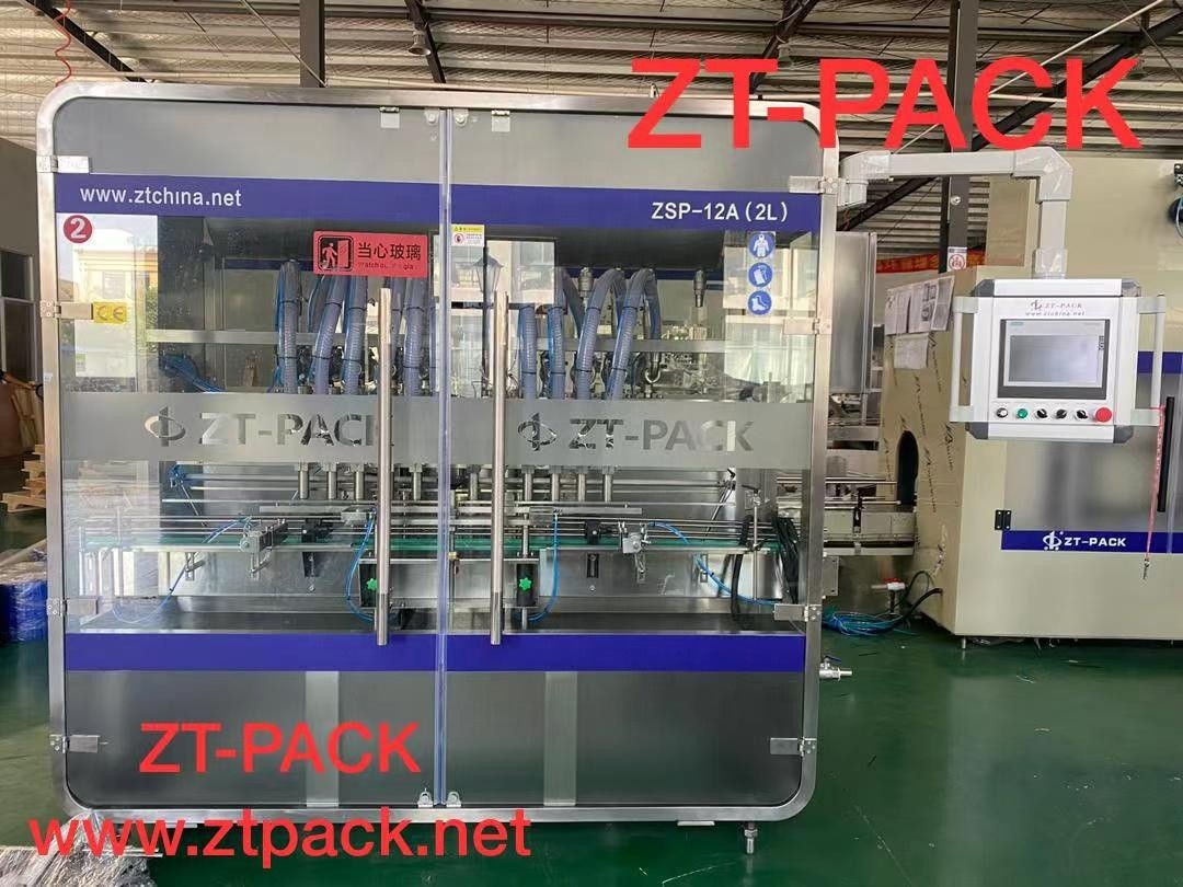 4000BPH Plastic Bottle Metcal Can Lubricant Oil Motor Oil 500ml-5L Piston Filling Machine Packaging Machine