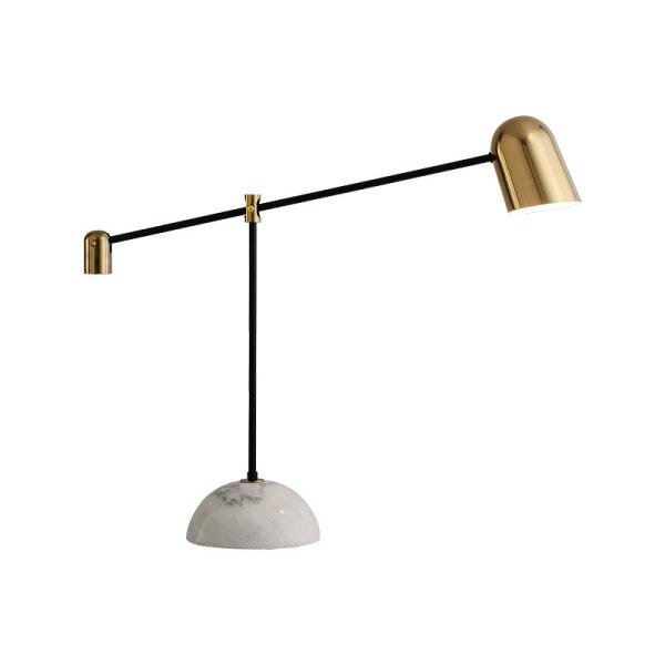 Post-modern creative marble living room lamp art bedside bedroom metal table