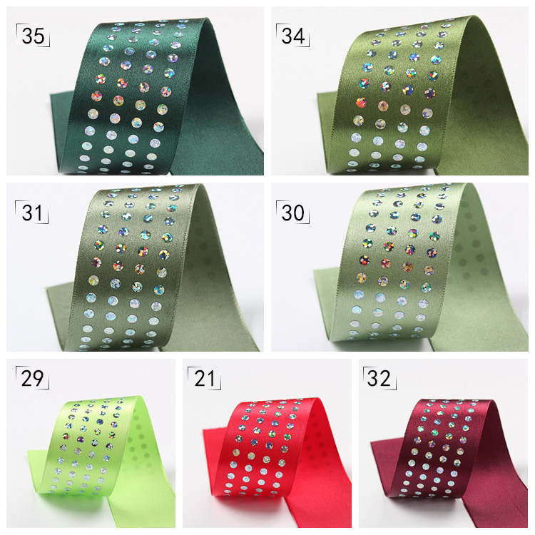 Single Face Diamond Poly Satin Ribbon 5mm-50mm Polyester Satin Ribbon