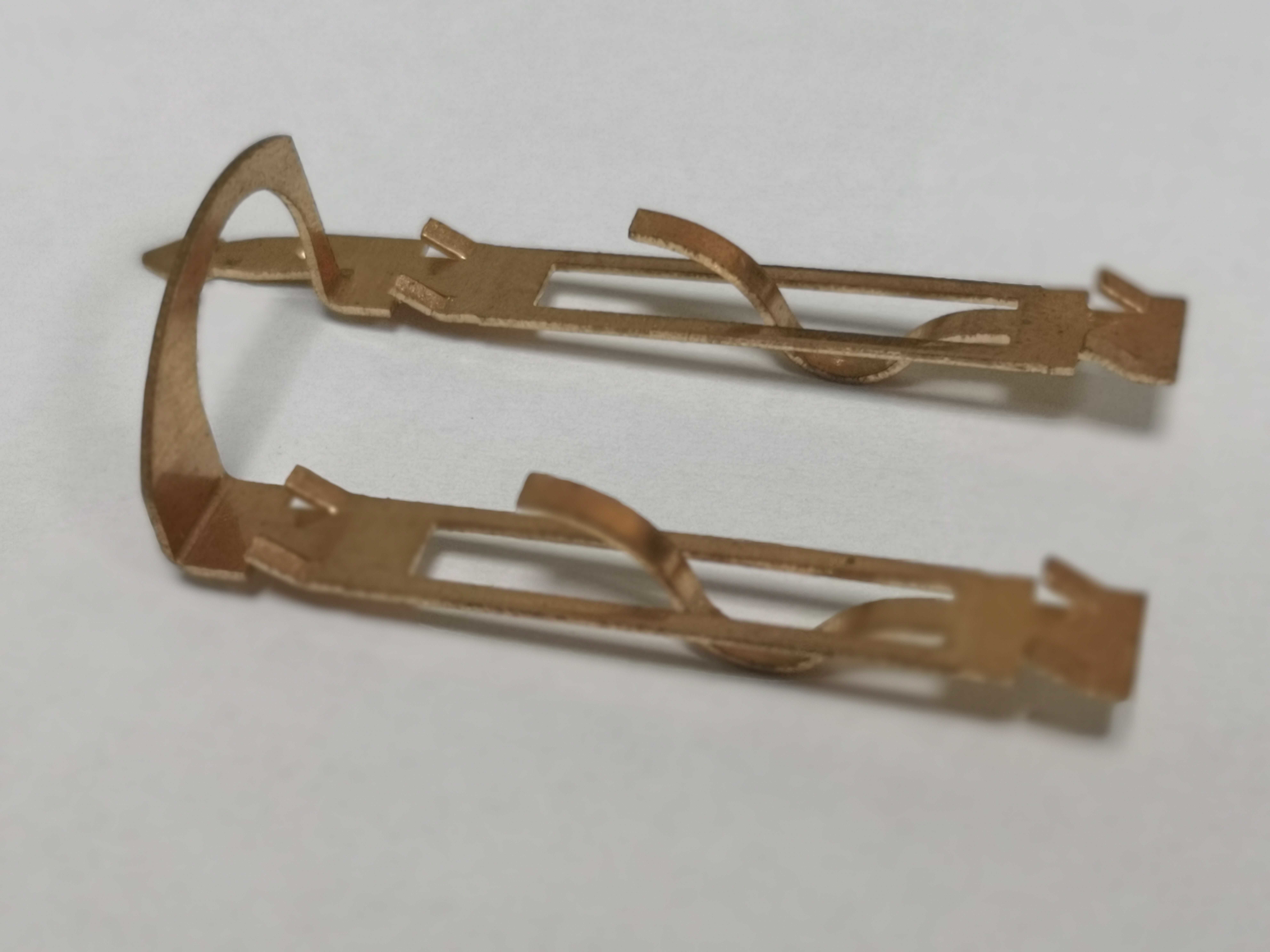 Copper terminal contact part of the power socket Brass custom switch and socket metal progressive electric stamping parts