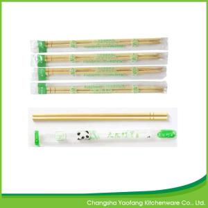 23cm Customized Round Bamboo Chopsticks Disposable With OPP Wrapper