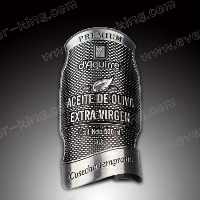 Silk Screen Standard Zinc Alloy Spirit Labels
