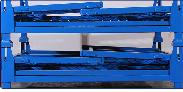 Heavy Duty Wire Mesh Stackable Pallet Cages 4 Way Forklift Access