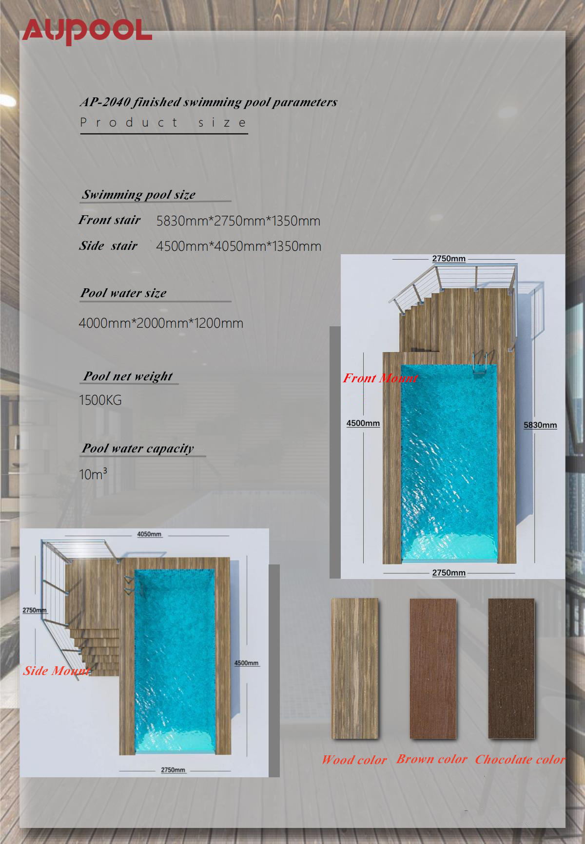 Outdoor Swimming Pool Acrylic Board with Customized Size Flexibility