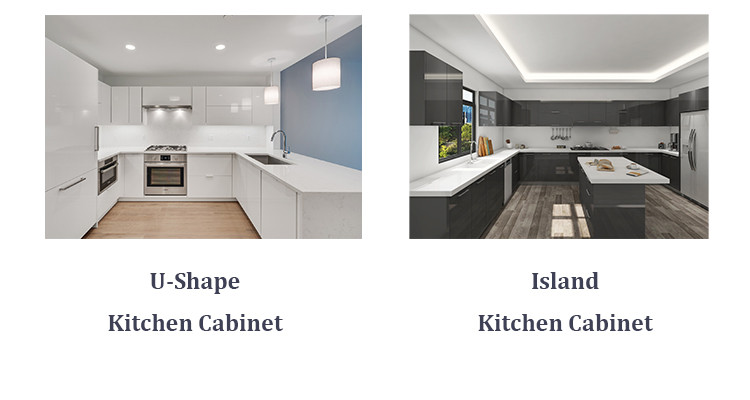 Yellow Stainless Steel Kitchen Cabinet Waterproof Flat Edge Free Design