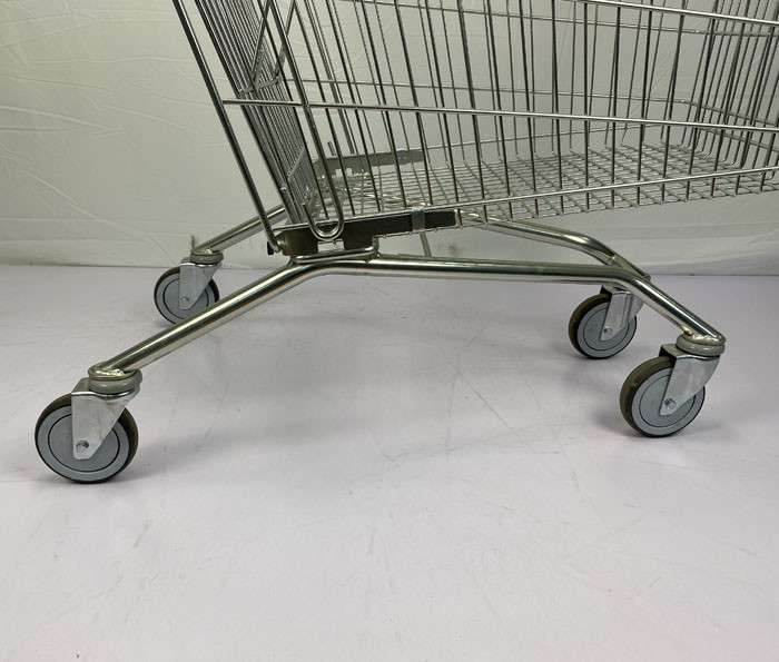 Octagonal Foot Steel Metal Shopping Trolley Cart Customized European Style