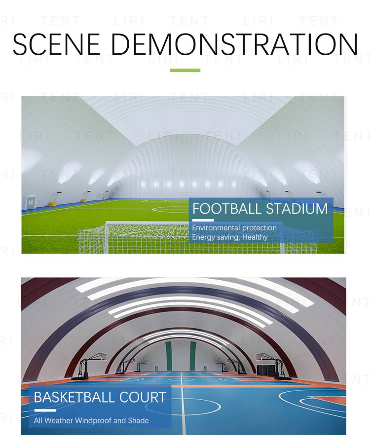 Big Inflatable Football Field Dome Sport Event Tents Air Supported Structure